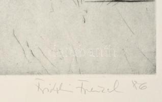 Olvashatatlan jelzéssel: Kompozíció. Rézkarc, papír, felcsavarva, 39×29 cm