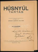 Köves Gábor Zoltán: Húsnyúl tartás. Bp.,1945, Köves Gábor Zoltán. Harmadik kiadás. Kiadói papírkötés...