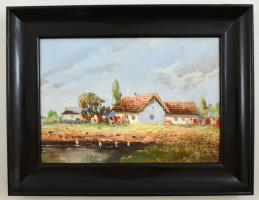 Pettei jelzéssel: Tanya. Olaj, vászon, keretben, 24×35 cm