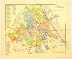 cca 1920-1930 Kecskemét térképe, 1:10000, Magyar Földrajzi Intézet, 46×39 cm