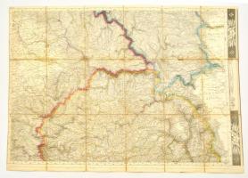 cca 1820-1840 Észak-Erdély térképe, lépték nélkül, vászonra kasírozva, foltos, 58×78 cm