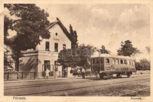 1936 Földeák, Hódmezővásárhely-Makó HÉV vasútállomás szerelvénnyel (EB)