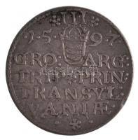 Erdélyi Fejedelemség 1597. 3 Garas Ag "Báthori Zsigmond" (2,49g) T:1-,2
Principality  of ...