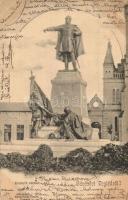 1903 Cegléd, Kossuth szobor, Füle Pál üzlete