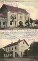 1927 Mosonszentjános, Jánossomorja; Községháza, vasútállomás. Birkmayer Andor kiadása (EK)