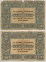 1920. 1000K "Orell Füssli Zürich" (3x) T:IV 
Adamo K36