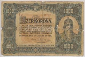 1920. 1000K "Orell Füssli Zürich" (3x) T:IV 
Adamo K36