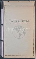 "Coin Sets of All Nations" album érmés borítékokhoz, hármas osztású berakólapokkal, összes...