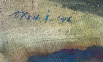 Orosz István (?-): Bunker. Vegyes technika, papír, 50×70 cm