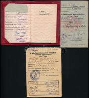 1940-1952 Vegyes okmány tétel, 11 db