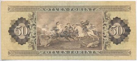 1986. 50Ft nyomdai papírráncból eredő, látványos nyomathibával T:III