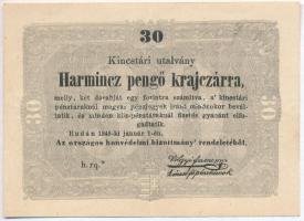 1849. 30kr Kossuth bankó csillagos sorozatszámmal T:II Adamo G103A