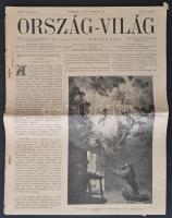 cca 1899 az Ország-világ ismeretterjesztő képes hetilap 9 lapszáma, töredékszámok, érdekes írásokkal