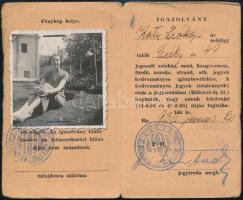 1936 Program jegyiroda fényképes igazolványa