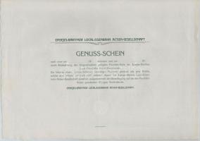 Budapest 1919. "Eperjes-Bártfai Helyi Érdekű Vasút Részvénytársaság" élvezeti jegye, szára...