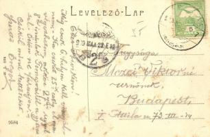 1909 Csák, Csákova, Ciacova; Fő tér, Népbank Mint rt., Nemzeti szálloda. W.L. 1104. / main square, b...