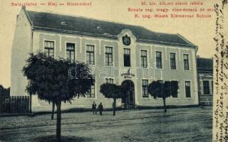 1909 Balázsfalva, Blasendorf, Blaj; Állami elemi iskola. W.L. 1865. / school