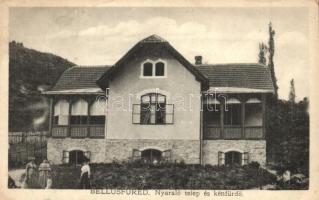 1918 Bellus-fürdő, Belusské Slatiny Kúpele, Belusa; nyaralótelep és kénfürdő, Tóth villa / villa (fl)