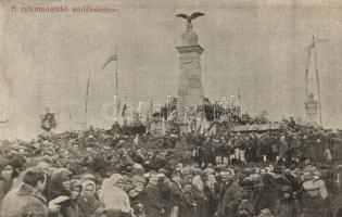 Mádéfalva, Csíkmádéfalva, Siculeni; Turul emlékszobor avatási ünnepsége / memorial inauguration of the heroes monument (EK)