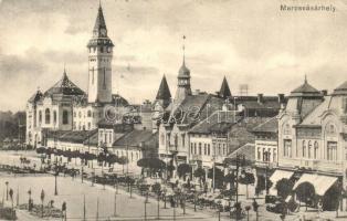 1916 Marosvásárhely, Targu Mures; Fő tér, piac / main square with market (EK)