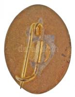 ~1970. "MN Központi Katonai Kórház - 10 év" festett fém (18x25mm) jelvény T:1-,2