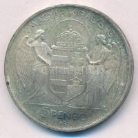 1939. 5P Ag "Horthy balra" T:2 patina, kis ph.
Adamo P8.2