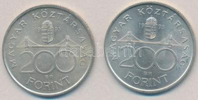 1993. 200Ft Ag "MNB" (2x) T:2