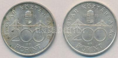 1993. 200Ft Ag "MNB" (2x) T:2