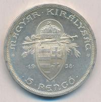 1938. 5P Ag "Szent István" T:2 kis patina
Adamo P8.1