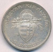 1938. 5P Ag "Szent István" T:2 kis patina
Adamo P8.1