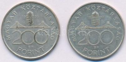 1993. 200Ft Ag "MNB" (2x) T:2
