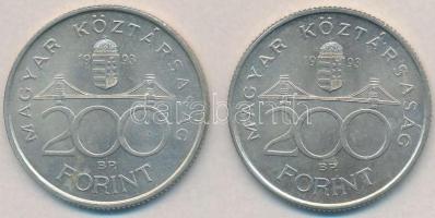 1993. 200Ft Ag "MNB" (2x) T:2