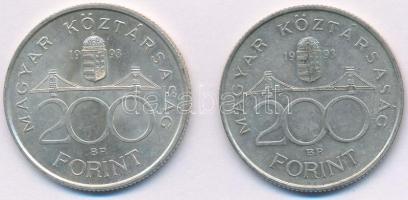 1993. 200Ft Ag "MNB" (2x) T:2