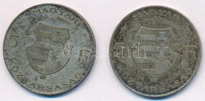 1947. 5Ft Ag "Kossuth" (2x) T:2,2- patina