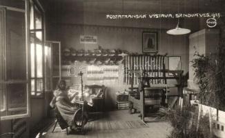 1929 Igló, Zipser Neudorf, Spisská Nová Ves; Alsó-Tátrai kiállítás. Szepesi Hazai ipar szoba belső / Podtatranská vystava. Zipser Hausindustrie / Low Tatras exhibition room, interior. photo