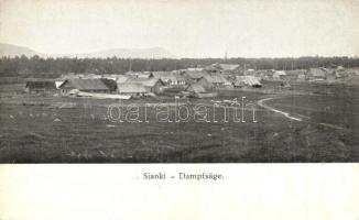 1915 Sianky, Sianki; Dampfsäge / steam sawmill + K.u.K. Infanterieregiment No. 26. 4/XIV. Marschkompagnie