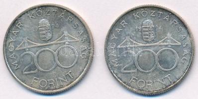 1994. 200Ft Ag "Deák" (2x) T:2 k