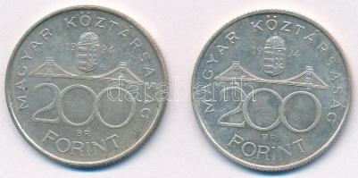 1994. 200Ft Ag "Deák" (2x) T:2