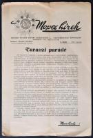 1947 Mopex hírek. 1947. 4. szám. Szerk.: Fodor Sándor, szakadt, 12 p.