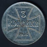 Német Birodalom/Császárság/I.vh./megszállt kelet-európai területek/Keleti Főparancsnokság 1916A 3K T:2/3+