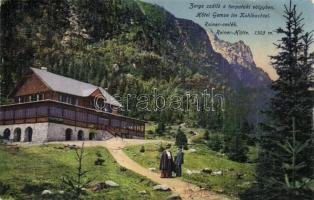 Tátra, Tatry; Tarpataki-völgy, Zerge szálló, Reiner emlék / Hotel Gemse in Studená dolina