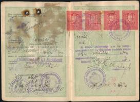 1926-1932 Magyar Királyság fényképes útlevele, Badál Ede I. kerületi elöljáró és felesége fényképes ...