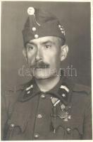 1943 Dés, Dej; Katona kitüntetésekkel / WWII soldier with medals. Papp Ilona photo