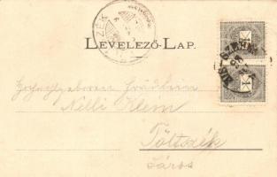 1898 Kisszeben, Sabinov, Zeben; utcakép, templom. Divald, Stehr Gusztáv könyvkereskedésében / street...