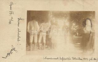 1899 Töltszék, Tulcík; napszámosok kifizetése július 30-án / payment of the day laborers in July 30th. Original photo! (EK)