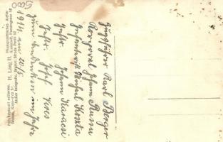 1914 Brassó, Kronstadt, Brasov; Helyőrség étkezdéje, katonák csoportképe. Hátoldalon feliratozva / G...