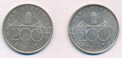 1994. 200Ft Ag "Deák" (2x) T:2