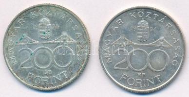 1994. 200Ft Ag "Deák" (2x) T:2