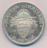 1938. 5P Ag "Szent István" T:1- kis patina
Adamo P8.1