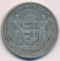 1930. 5P Ag "Horthy jobbra" T:2-,3  
Adamo P8